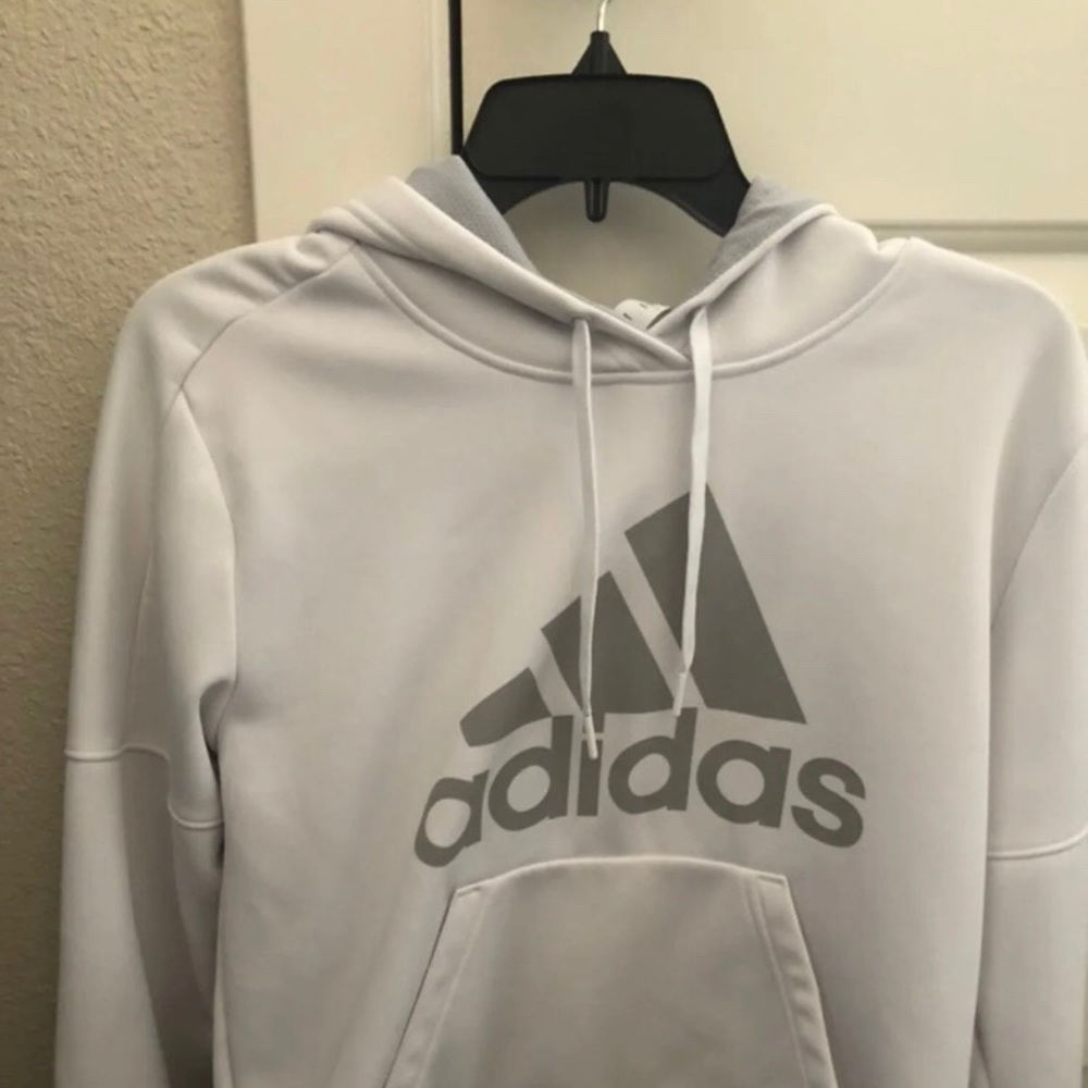 White adidas athletic hoodie
